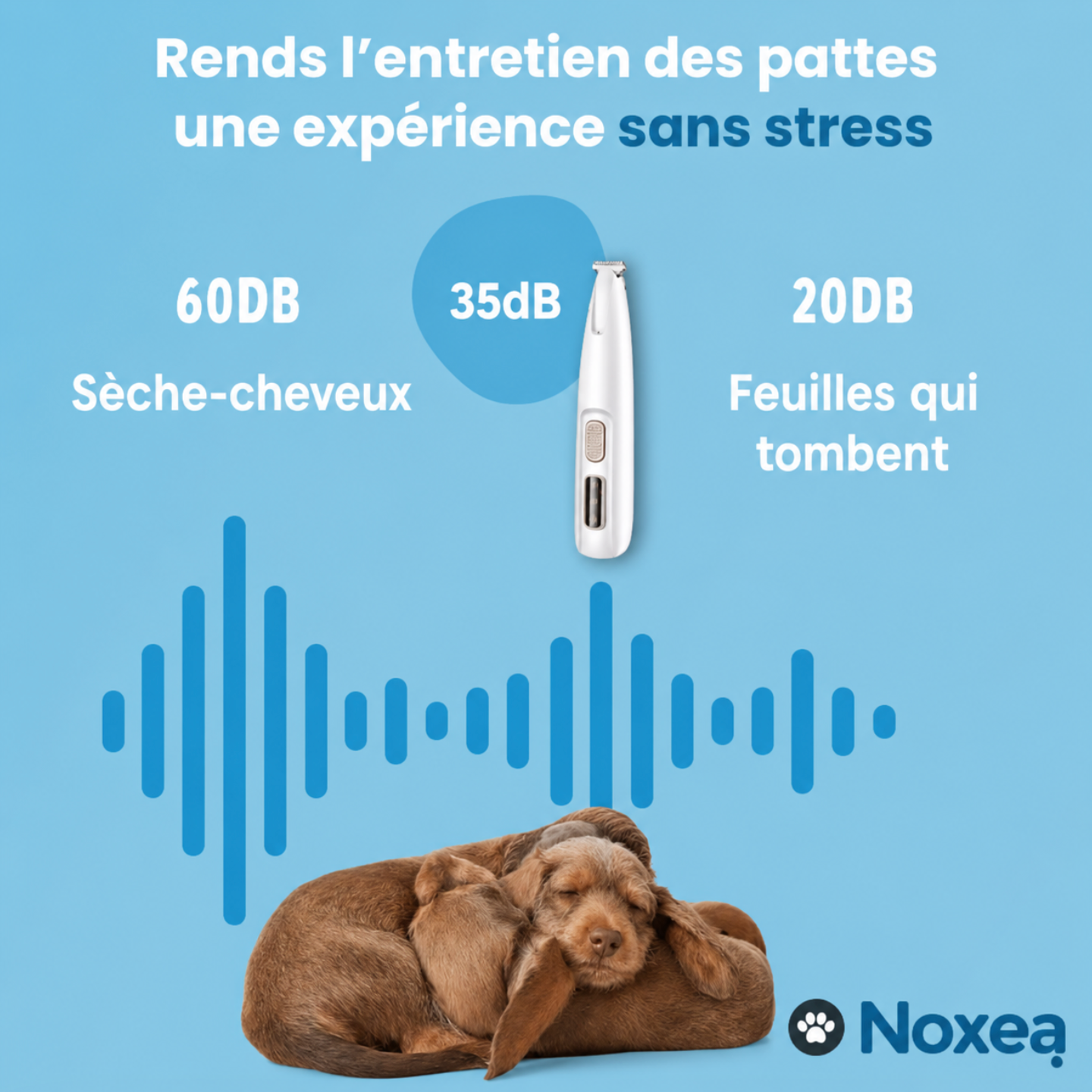 Tondeuse Noxea - Soin des pattes sans douleur en quelques secondes
